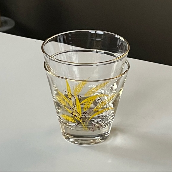 VTG Autumn Gold Homer Laughlin glasses for Century Service 1950s DOF set/2 - Picture 3 of 11